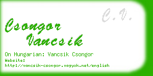 csongor vancsik business card